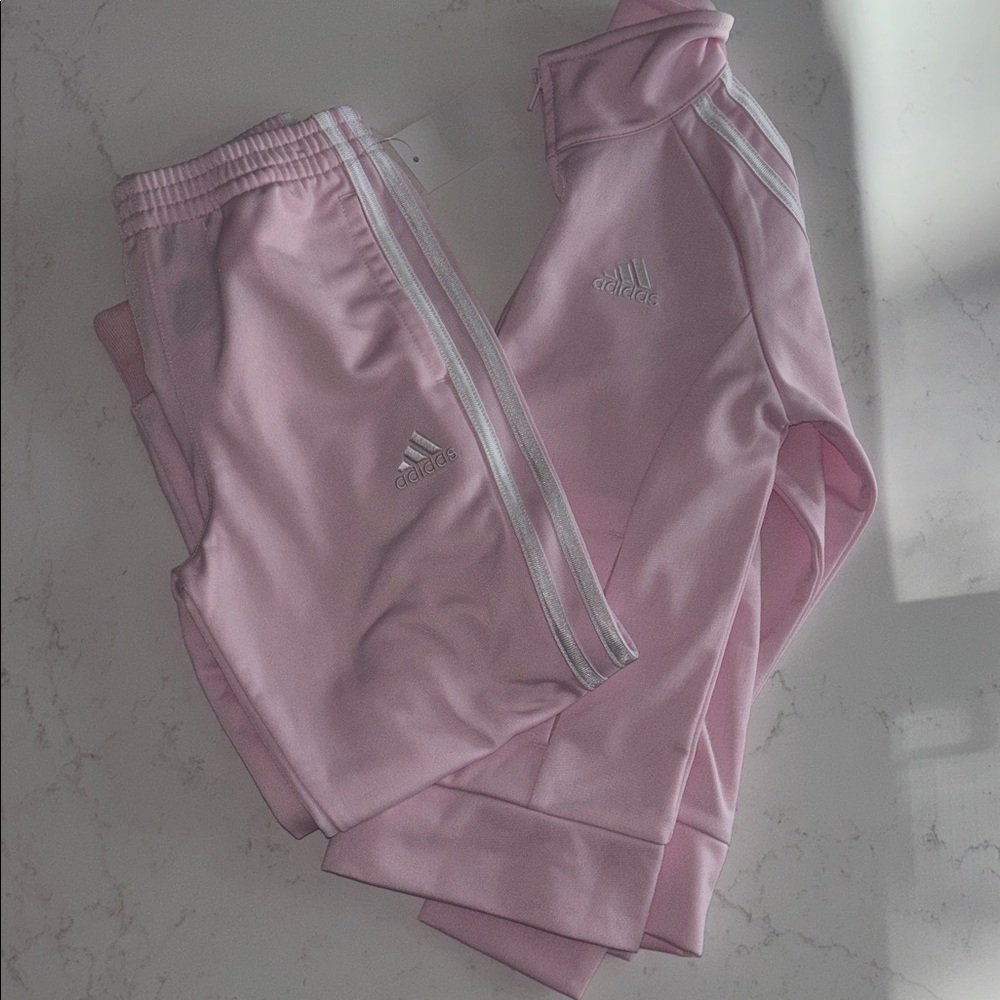 NWT Adidas Kids Light Pink Joggers - Size 5
